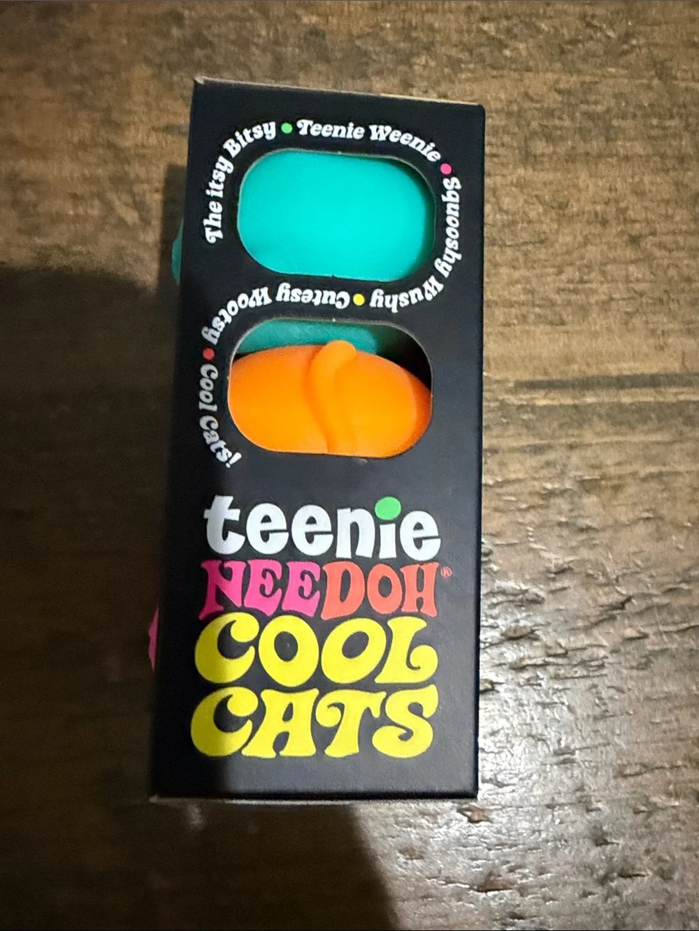Authentic Needoh Cool Cats Cat Toy Duo - Orange & Pink